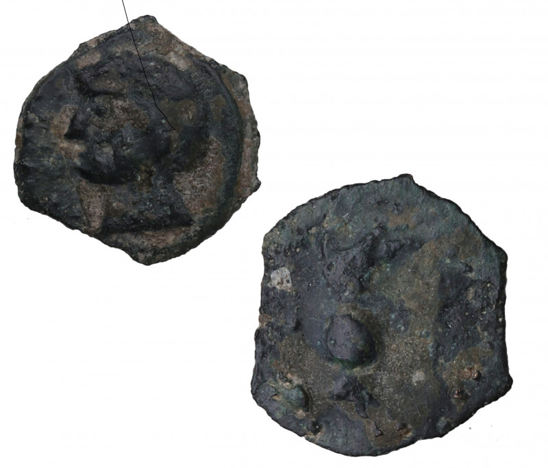 s. I aC. Bornos (Cádiz). Semis de Carisa. Ae. 2,26 g. BC+ / BC. Est.30.