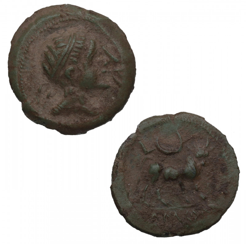 s. I aC. Cazlona (Jaén). Semis de Cástulo. Ae. 4,61 g. BC+. Est.60.