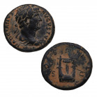 117 - 138 d.C. Adriano. Semis. Ae. 4,35 g. MBC-. Est.120.