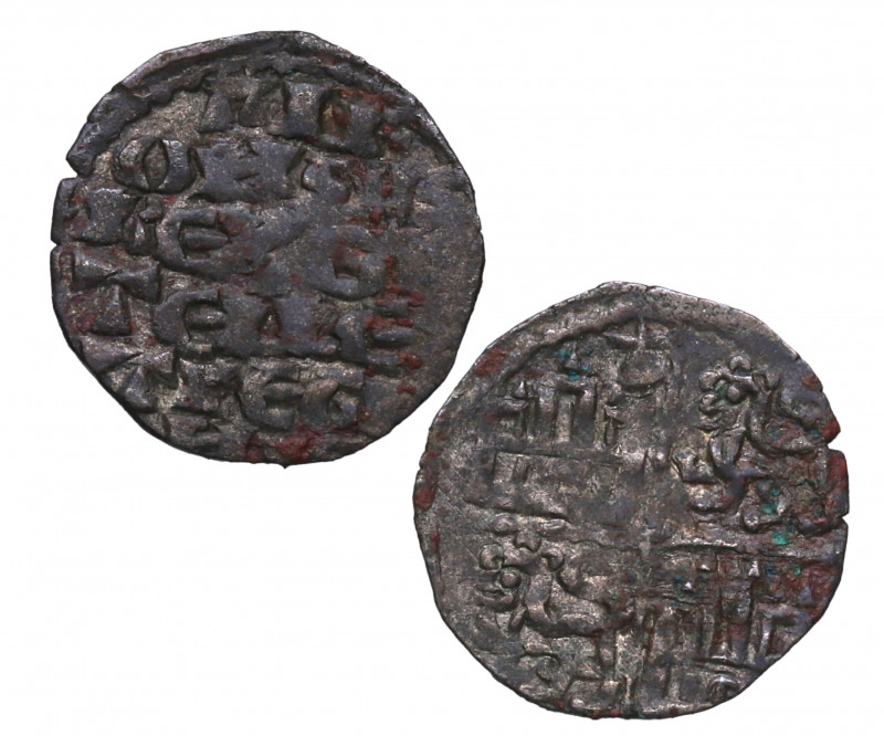 Alfonso X (1252-1284). Coruña. Dinero 6 lineas. Ve. 0,77 g. Venera grande. MBC+....