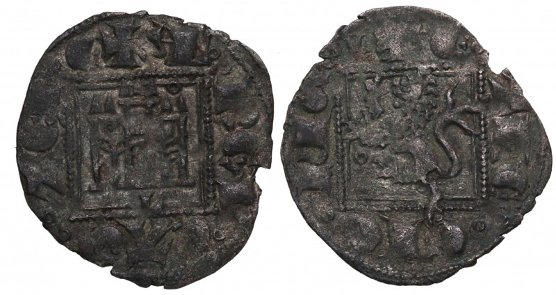 Alfonso XI (1312-1350). León. Noven. 0,75 g. MBC-. Est.45.