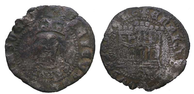 Enrique IV (1454-1474). Sevilla. 1/2 Cuartillo . Ve. 1,49 g. MBC- / BC+. Est.55.