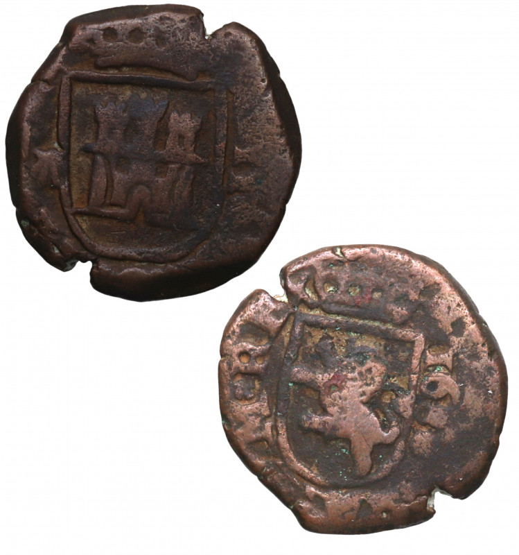 1680. Carlos II (1665-1700). Coruña. 2 Maravedis. A&C 52. Cu. 7,16 g. Punto bajo...