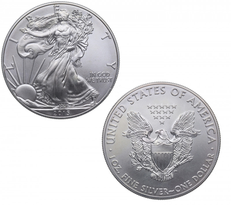 2015. Estados Unidos. 1 dólar Liberty. Ag. 31,37 g. Muy bella. Brillo original. ...