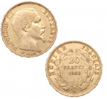 1860. Francia. 20 francos. Au. 6,43 g. EBC+. Est.350.