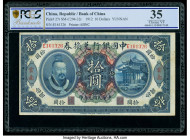 China Bank of China, Yunnan 10 Dollars 1.6.1912 Pick 27r S/M#C294-32r PCGS Banknote Choice VF 35. Offerings of this type are popular among collectors,...