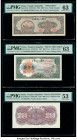 China People's Bank of China 1000 Yuan 1948; 1949 (2) Pick 810s Specimen; Pick 847as1; 847as2 Front and Back Specimen PMG Choice Uncirculated 63 (2); ...