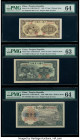 China People's Bank of China 5; 10; 1000 Yuan 1949 Pick 813a; 816a; 847a Three Examples PMG Choice Uncirculated 64 (2); Choice Uncirculated 63. Striki...