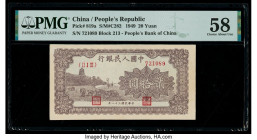 China People's Bank of China 20 Yuan 1949 Pick 819a S/M#C282-31 PMG Choice About Unc 58. An intriguing, small denomination example scare in all grades...