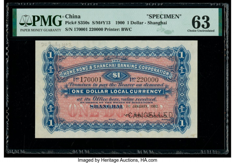 China Hongkong & Shanghai Banking Corporation, Shanghai 1 Dollar 1.1.1902 Pick S...