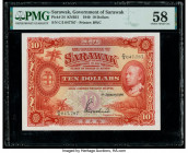 Sarawak Government of Sarawak 10 Dollars 1.1.1940 Pick 24 KNB31 PMG Choice About Unc 58. The 1940 series of Sarawak Government notes features two deno...