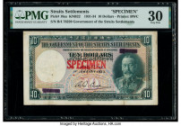 Straits Settlements Government of the Straits Settlements 10 Dollars 1.1.1933 Pick 18as KNB22 Archival Specimen PMG Very Fine 30. 1933 is a rare date ...