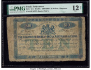 Straits Settlements Chartered Bank of India, Australia and China, Singapore 10 Dollars ND (c. 25.5.1895) Pick S112 PMG Fine 12 Net. As a financial ins...