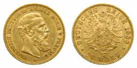 ALEMANIA / GERMANY. German states. Prusia / Prussia 1888 20 marcos. (KM#515). 7,95 gr. Au. 
mbc