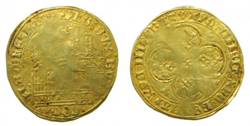 BELGICA / BELGIUM. Felipe el bueno (1430-1467) S/F. Chaise d´or (FR-40). 3,63 gr...