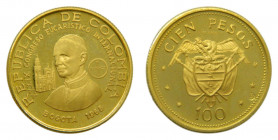 COLOMBIA. 1968. 100 pesos. (KM#231). Pablo VI. 4,39 gr. Au.
proof