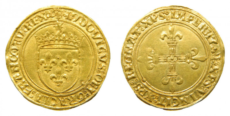 Francia 1498-1514. Lyon. Ecu d´or Au Soleil. Luis XII. (Dup.647) Au 3,43 gr Anv:...