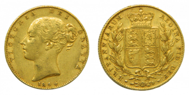 GRAN BRETAÑA / GREAT BRITAIN. Victoria 1844. Sovereing. (KM#736.1). 7,95 gr. Au....
