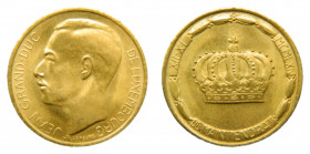 LUXEMBURGO. 1964. Gran duque Juan. Medalla. 6,52 gr. Au. Módulo 20 francos.
sc