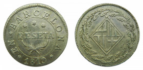 ESPAÑA / SPAIN. 1810 Barcelona. 1 peseta. (AC34). 5,7 gr. Ar. Muy bonita.
ebc+
