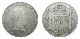 ESPAÑA / SPAIN. Fernando VII. 1822 Madrid. 20 reales. (AC1282). 26,77 gr. Ar.
mbc-
