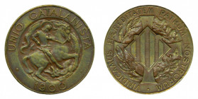 ESPAÑA / SPAIN. Unión catalanista 1900. 10 céntimos. (AC133). Cu. Leves golpecitos. 
mbc
