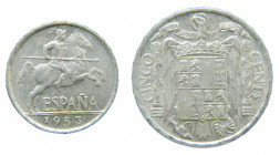 ESPAÑA / SPAIN. Estado Español. Franco. 1953. 50 céntimos. (AC4). Al.
ebc+