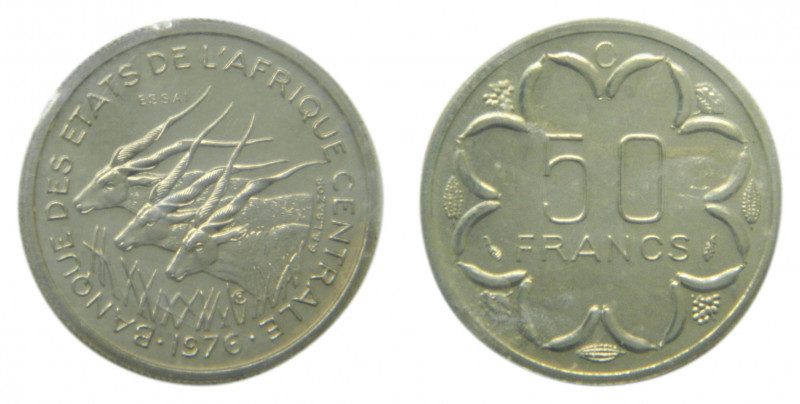 AFRICA CENTRAL / CENTRAL AFRICAN STATES. 1976-C. 50 Francos (Congo).ESSAI. (KM#E...