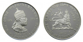 ETIOPIA / ETHIOPIA. EE1964. (1972). 5 birr (5 dólares). (KM#50). Ar. Menelik II.
proof