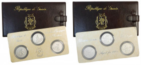 GUINEA. 1988. 100 francos. Set de 3 monedas. (KM#57/58/59). Ar. Olimpiadas Barcelona.
sc mate.
