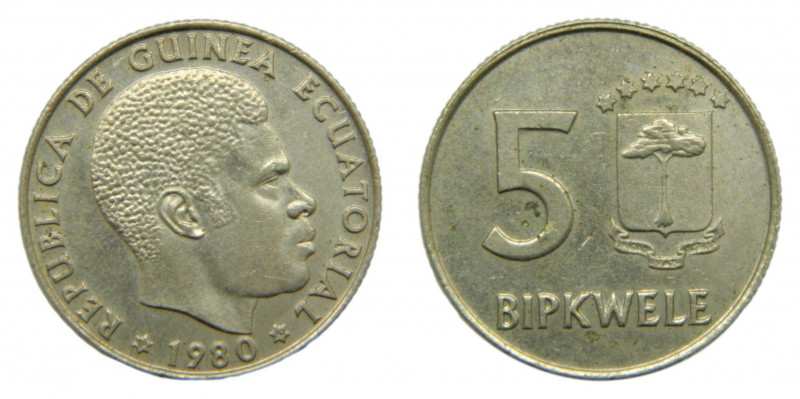 GUINEA ECUATORIAL. 1980. 5 Bipkwele. (KM#51).
mbc+