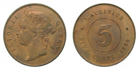 MAURICIO / MAURITIUS. Victoria. 1888. 5 cents. (KM#9). 
sc-