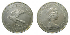 MAURICIO / MAURITIUS. Isabel II. 1975. 50 Rupias. (KM#41). Ar 500.
sc