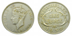 SEYCHELLES. Jorge VI. 1939. 1 Rupia. (KM#4). Ar. 
mbc
