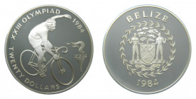 BELICE / BELIZE. 1984. 20 dólares. (KM#79). Ar. 
proof