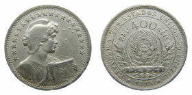 BRASIL / BRAZIL . 1914. 400 reis. (KM#515). Cu-Ni. 
mbc+