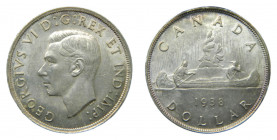 CANADA. Jorge VI. 1938. 1 dólar. (KM#37). Ar. 
ebc