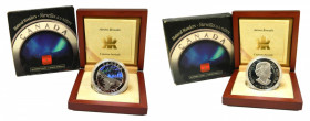 CANADA. Isabel II. 2004. 20 dólares. (KM#no indica). Aurora boreal. Caja y certificado.
proof
