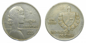 CUBA. 1935. 1 peso. (KM#22). Ar. 
mbc