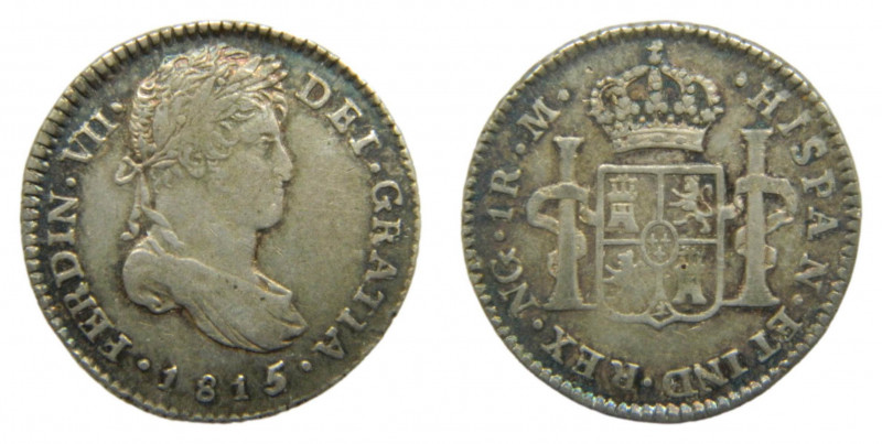 GUATEMALA. Fernando VII. 1815 NG M. Real. (KM#66). Ar. Bonita pátina. 
mbc