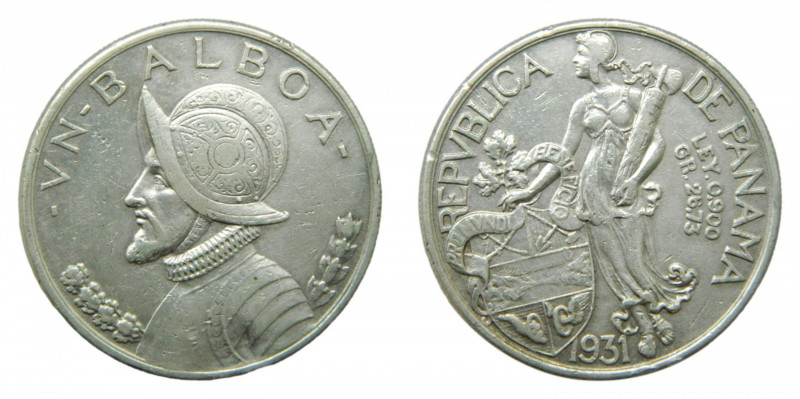 PANAMA. 1931. Balboa. (KM#13). Ar. 
mbc