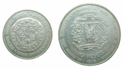 REPUBLICA DOMINICANA / DOMINICAN REPUBLIC. 1975. 10 pesos. (KM#37). Ar. 
sc