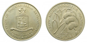 SAN VICENTE / SAINT VINCENT. 1970. 4 dólares. (KM#13). Cu-Ni. 
sc
