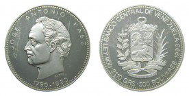 VENEZUELA. 1990. 500 bolívares. (y#64). Ar. José Antonio Paez. 
proof