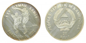 CAMBOYA - CAMBODIA 1992. 20 Riels. (KM#80). Ar. 
proof