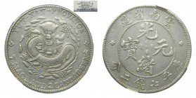 CHINA - YUNNAN. 1908. Dólar. (KM#254) L&M-418. Ar. NGC
Au details