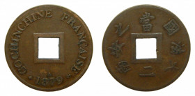 COCHINCHINA / FRENCH COCHIN CHINA. 1879 A. 2 sapeque. (KM#2).
mbc-