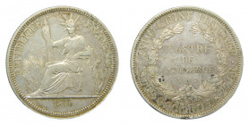 INDO-CHINA FRANCESA. 1896. Piastre. (KM#5a.1). Ar.
mbc+