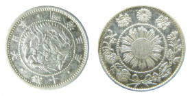 JAPÓN / JAPAN. Mutsuhito. Año 3 (1870). 10 sen. (Y# 2). Ar. 
ebc-