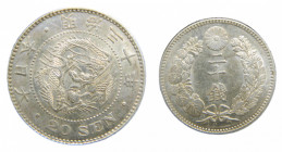 JAPÓN / JAPAN. Mutsuhito. Año 30 (1897). 20 sen. (Y# 24). Ar. 
sc-